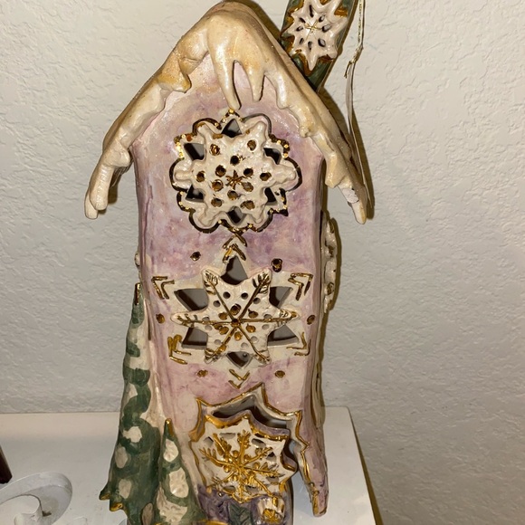 Christmas Vintage Snowflake Tower House Heather Goldminc Ceramic Art Clayworks - Picture 5 of 16